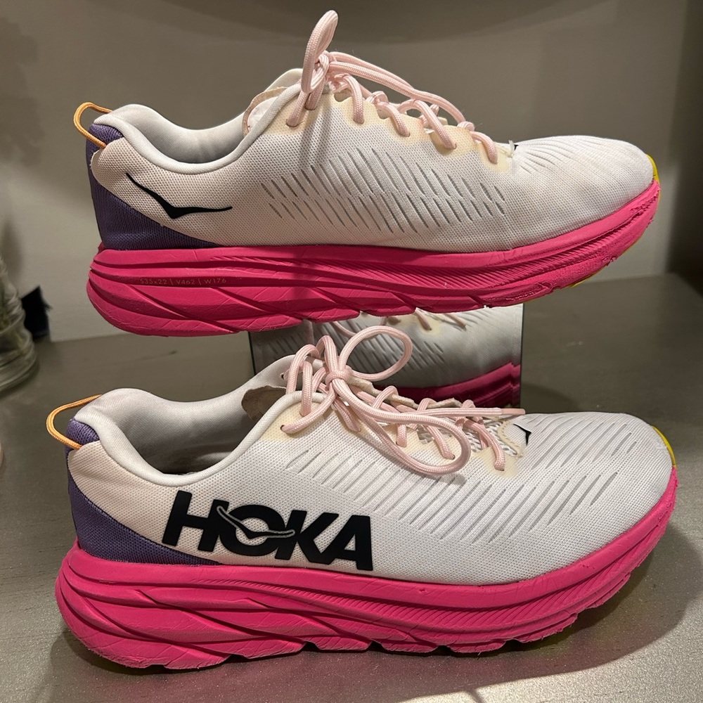 Hoka Women's White, Pink & Purple Running Sneakers